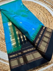 Exclusive Pure Silk Ilkal Saree – Korvai Temple Border & Body Butta Design