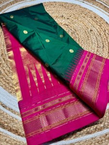 Exclusive Pure Silk Ilkal Saree – Korvai Temple Border & Body Butta Design