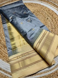 Exclusive Pure Silk Ilkal Saree – Korvai Temple Border & Body Butta Design