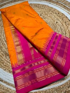 Exclusive Pure Silk Ilkal Saree – Korvai Temple Border & Body Butta Design
