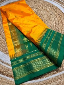 Exclusive Pure Silk Ilkal Saree – Korvai Temple Border & Body Butta Design
