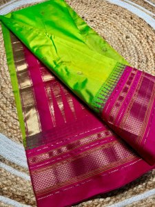 Exclusive Pure Silk Ilkal Saree – Korvai Temple Border & Body Butta Design