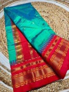 Exclusive Pure Silk Ilkal Saree – Korvai Temple Border & Body Butta Design