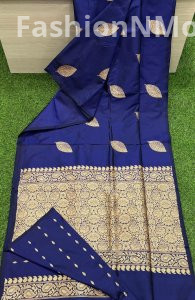 Pure Handloom Banarasi Silk Katan with Poth Butta