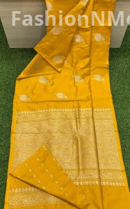 Pure Handloom Banarasi Silk Katan with Poth Butta
