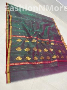 Pure Chanderi Katan Silk Saree