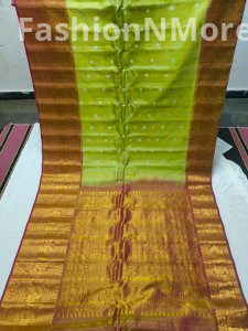 Pure Gadwal Silk Saree with Kanchi Border
