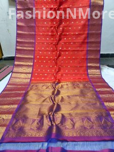 Pure Gadwal Silk Saree with Kanchi Border