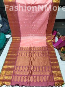 Pure Gadwal Silk Saree with Kanchi Border