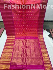 Pure Gadwal Silk Saree with Kanchi Border