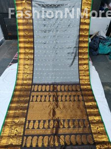 Pure Gadwal Silk Saree with Kanchi Border