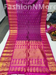 Pure Gadwal Silk Saree with Kanchi Border