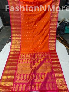Pure Gadwal Silk Saree with Kanchi Border