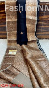 Pure Handloom Banarasi Kora Silk Saree