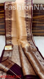 Pure Handloom Banarasi Kora Silk Saree