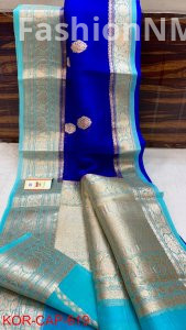 Pure Handloom Banarasi Kora Silk Saree