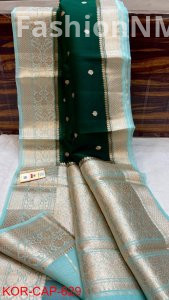 Pure Handloom Banarasi Kora Silk saree