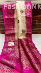 Pure Handloom Banarasi Kora Silk Saree