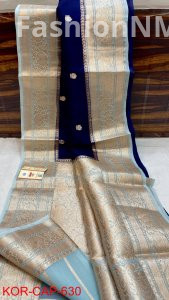 Pure Handloom Banarasi Kora Silk Saree