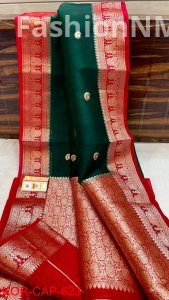 Pure Handloom Banarasi Kora Silk Saree