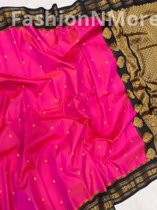 Pure Silk Small Border Gadwal Saree