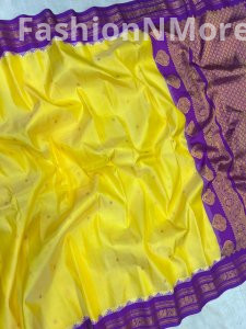 Pure Silk Small Border Gadwal Saree