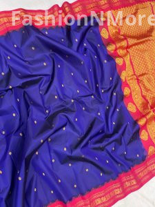 Pure Silk Small Border Gadwal Saree