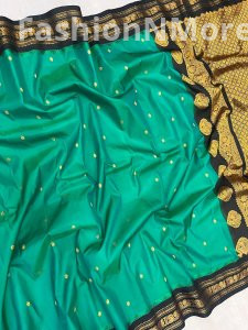 Pure Silk Small Border Gadwal Saree