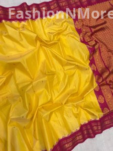 Pure Silk Small Border Gadwal Saree