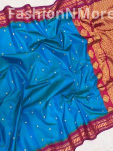 Pure Silk Small Border Gadwal Saree