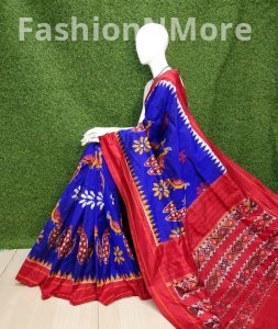 Pure Silk Handloom Twill Ikkat Pochampally Saree