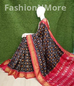 Pure Silk Handloom Twill Ikkat Pochampally Saree