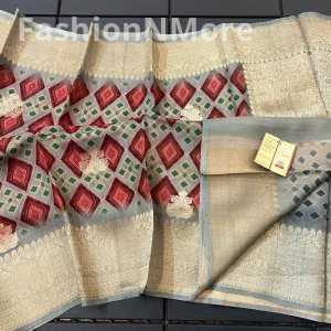 Exclusive Pure Handloom Banarasi Tussar Silk Saree