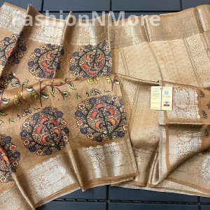 Exclusive Pure Handloom Banarasi Tussar Silk Saree