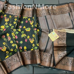 Exclusive Pure Handloom Banarasi Tussar Silk Saree