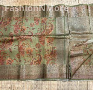 Exclusive Pure Handloom Banarasi Tussar Silk Saree