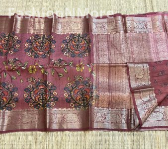 Exclusive Pure Handloom Banarasi Tussar Silk Saree