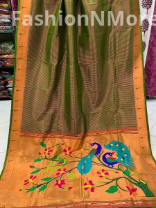 Soft Silk Muniya Border Paithani Saree