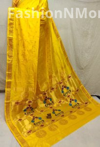 Pure Silk Kadiyal Border Paithani Saree