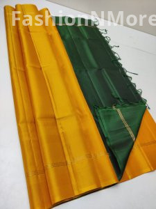 Pure Handloom Kanchi Soft Silk Plain Saree