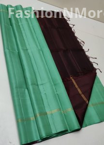 Pure Handloom Kanchi Soft Silk Plain Saree