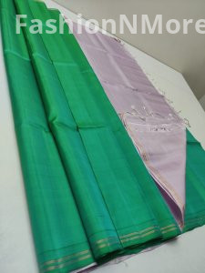 Pure Handloom Kanchi Soft Silk Plain Saree