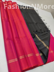 Pure Handloom Kanchi Soft Silk Plain Saree