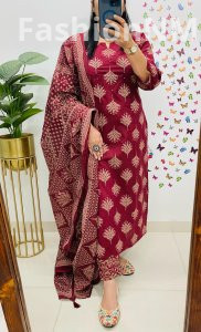 Ajrakh Cotton Suit Set