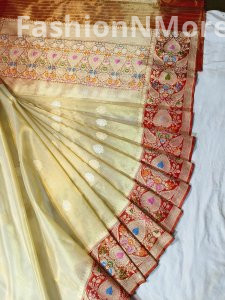 Pure Handloom Banarasi Tissue Silk Saree