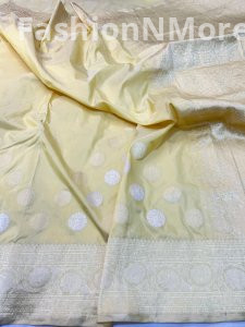 Pure Silk Handloom Double Katan Kadua Butta Sarees