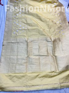 Pure Silk Handloom Double Katan Kadua Butta Sarees