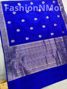 Pure Silk Handloom Double Katan Kadua Butta Sarees