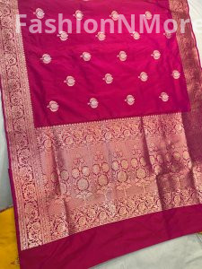 Pure Silk Handloom Double Katan Kadua Butta Sarees