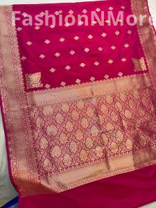 Pure Silk Handloom Double Katan Kadua Butta Sarees